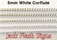 Corflute 5mm Jack Flash Signs